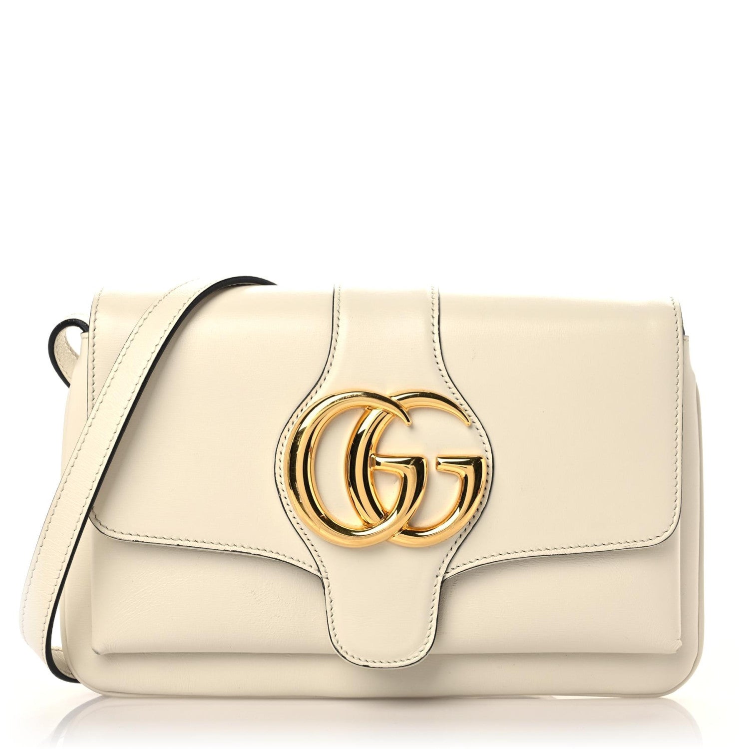 Gucci Calfskin Small Arli Flap Shoulder Bag Mystic White 1 of 13