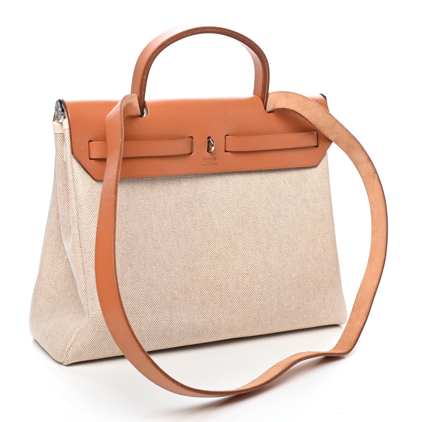 Toile Vache Calfskin Herbag 30 PM Natural