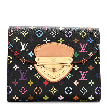 Louis Vuitton Monogram Multicolor Joey Wallet Black Grenade 1 of 12