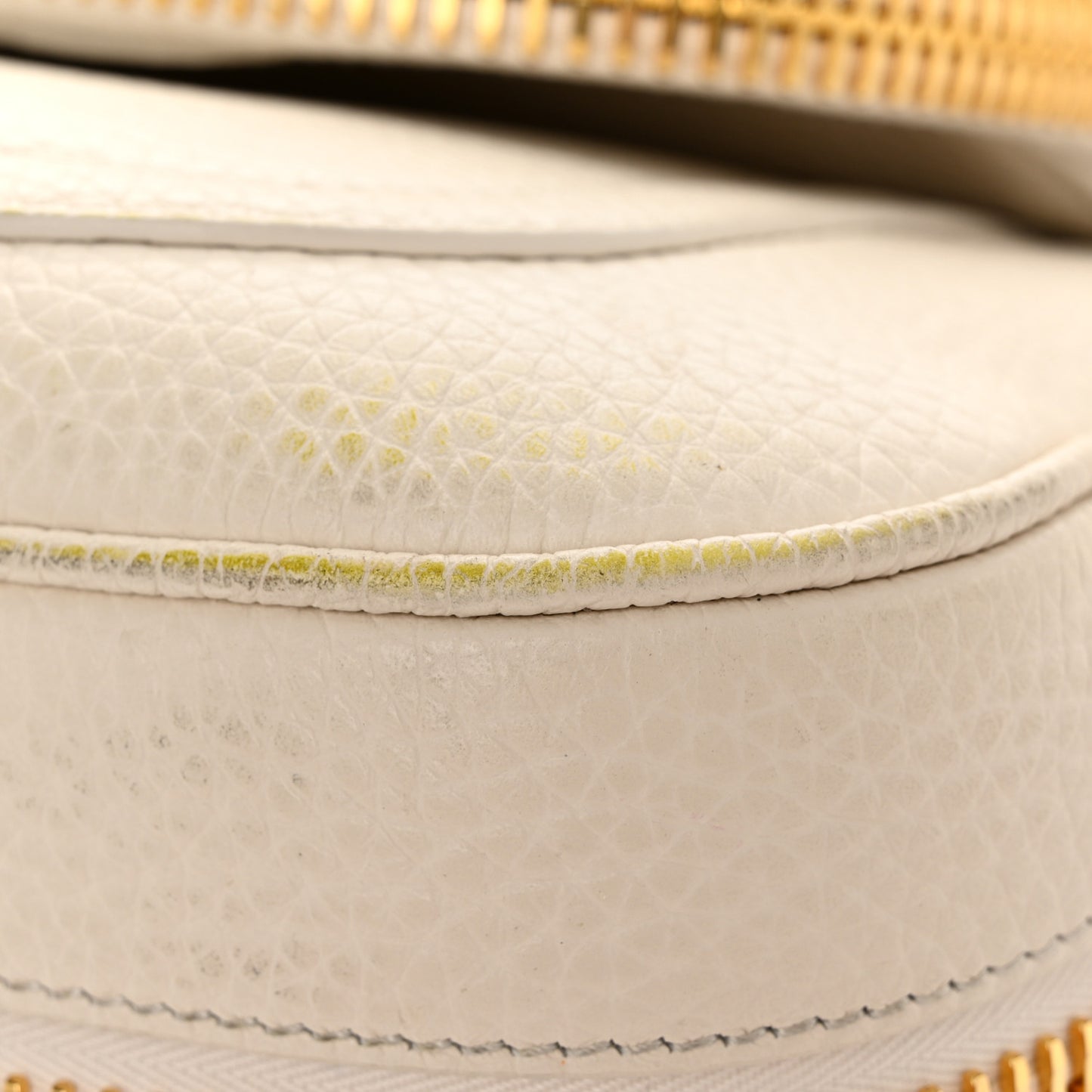 Grained Calfskin Medium Double Strap Jennifer Crossbody Chalk