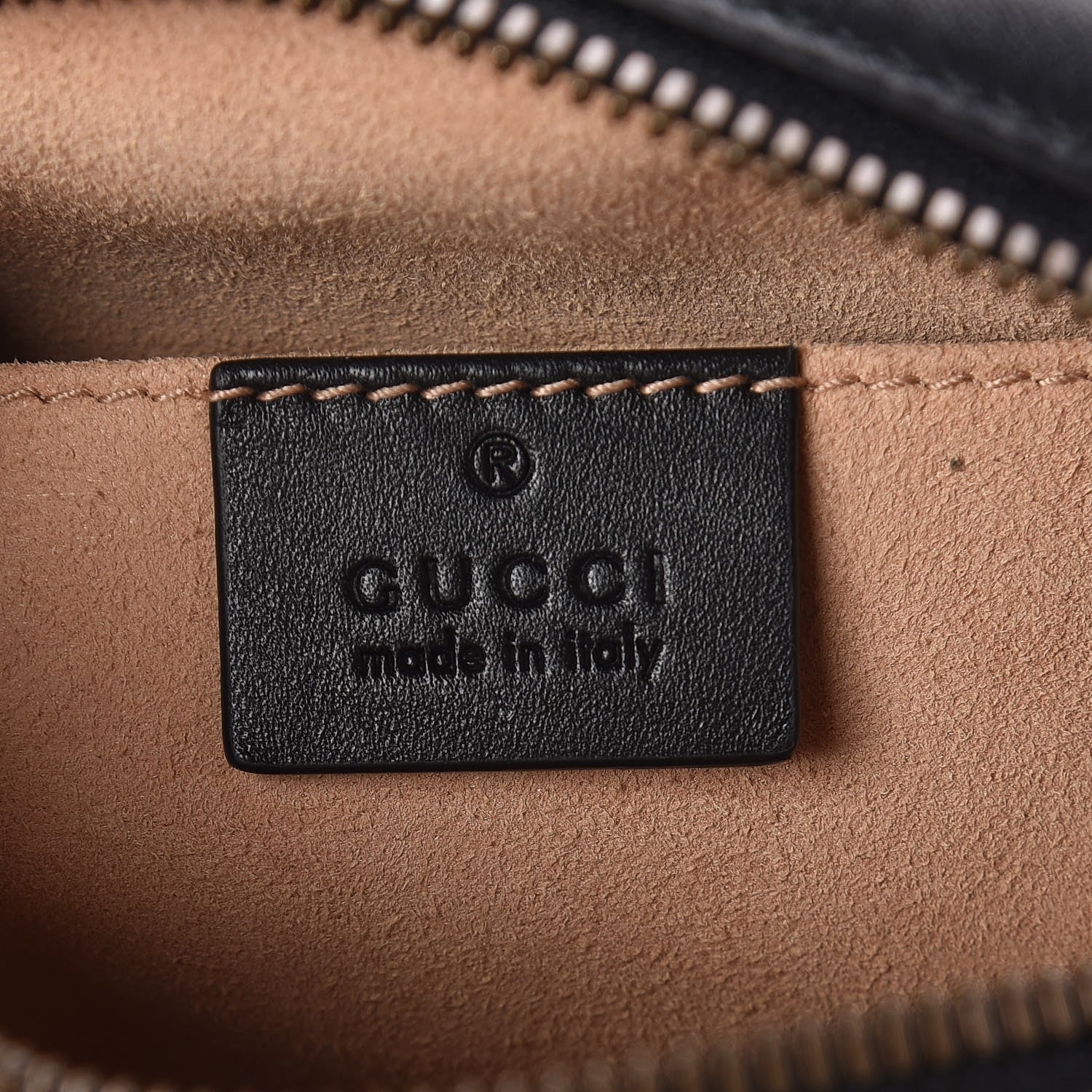 Gucci Calfskin Matelasse GG Marmont Belt Bag 75 30 Black 6 of 8
