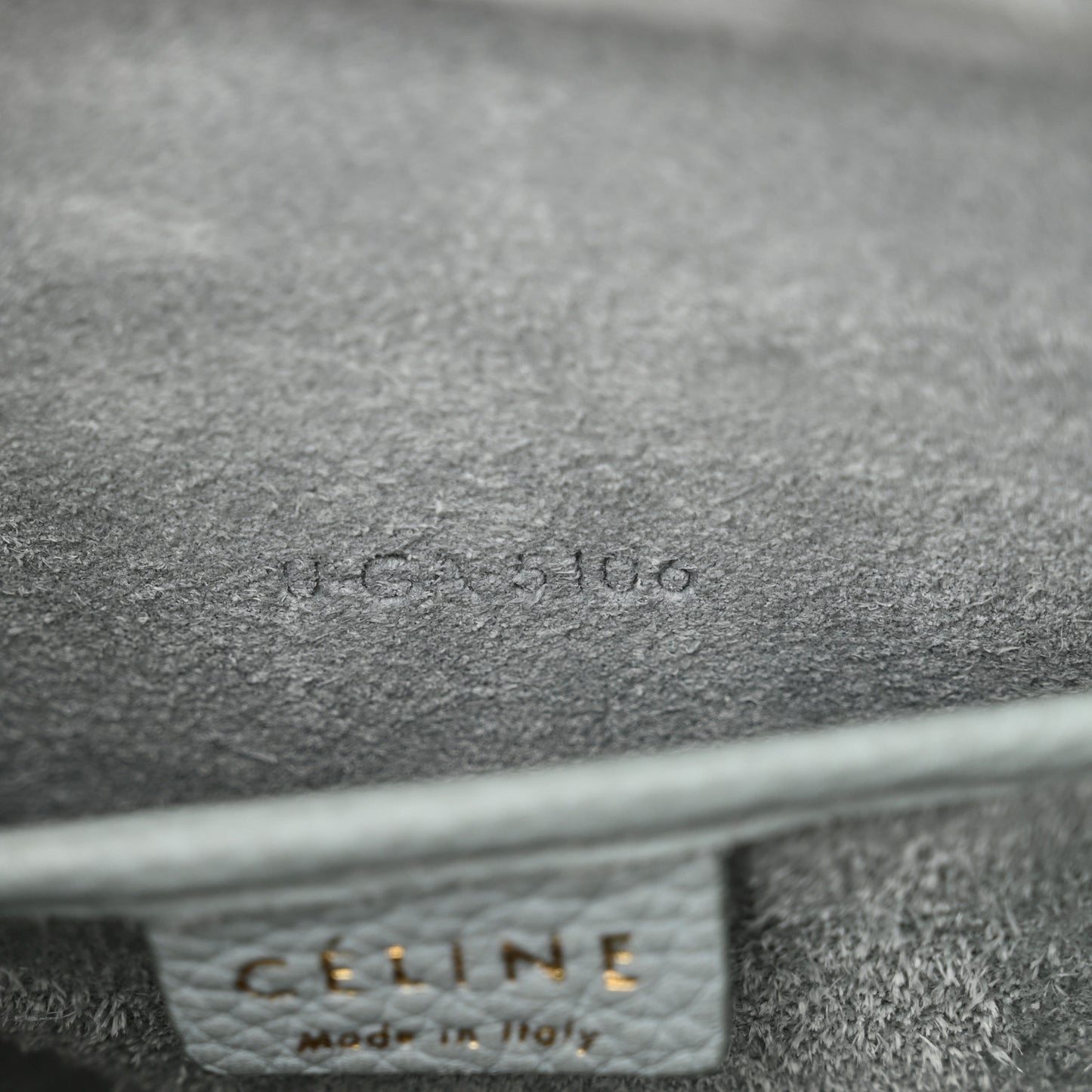 Drummed Calfskin Nano Luggage Almond