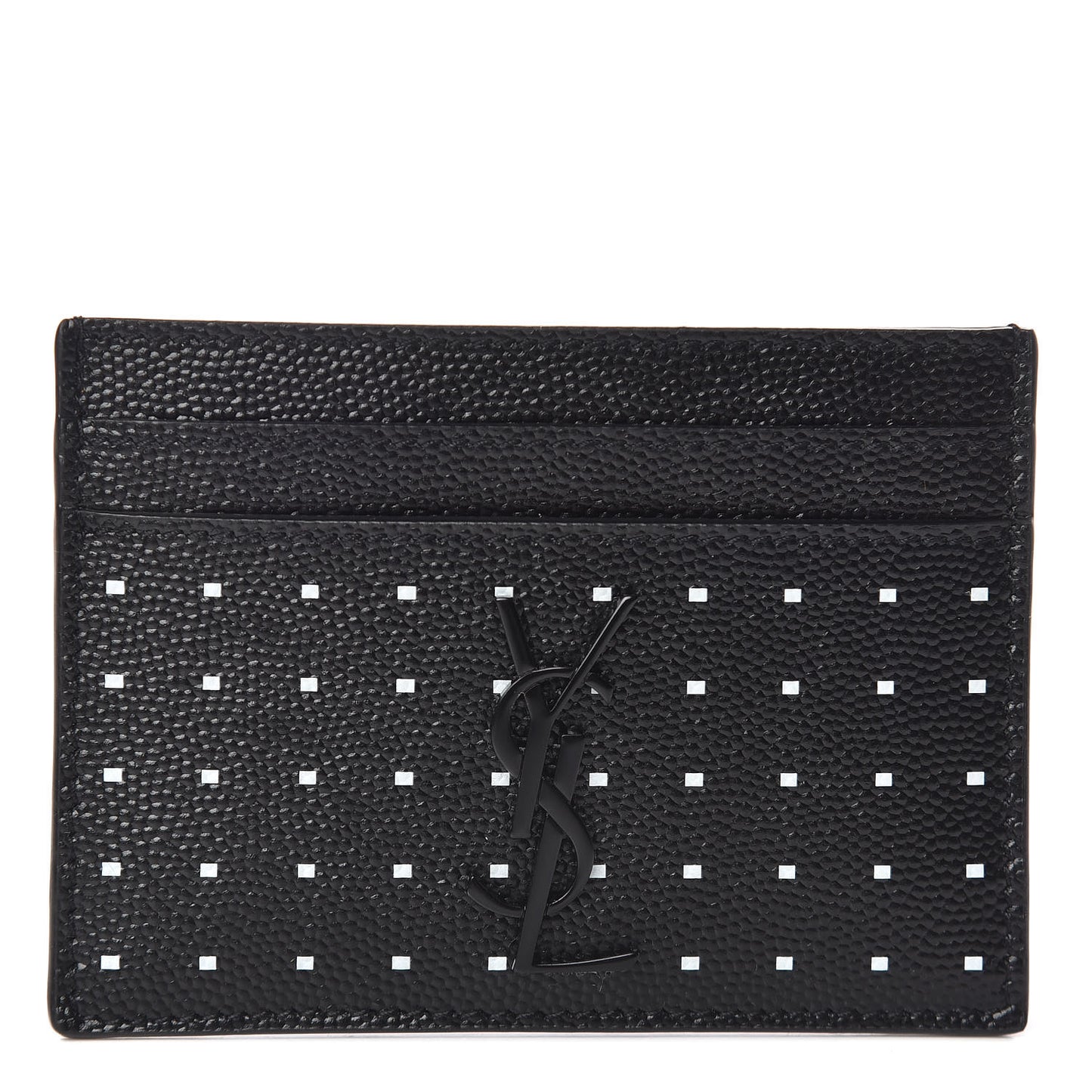 Grain De Poudre Geo Print Monogram Credit Card Case Black White