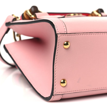 Gucci Wonka Grain Calfskin Mini Diana Tote Bag Wild Rose Fuxia Fluo 9 of 10