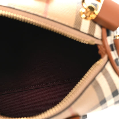 Burberry Vintage Check Mini Bowling Bag Briar Brown 5 of 9