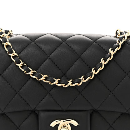 Chanel Lambskin Quilted Enamel Mini Pearl Crush Flap Black 8 of 12