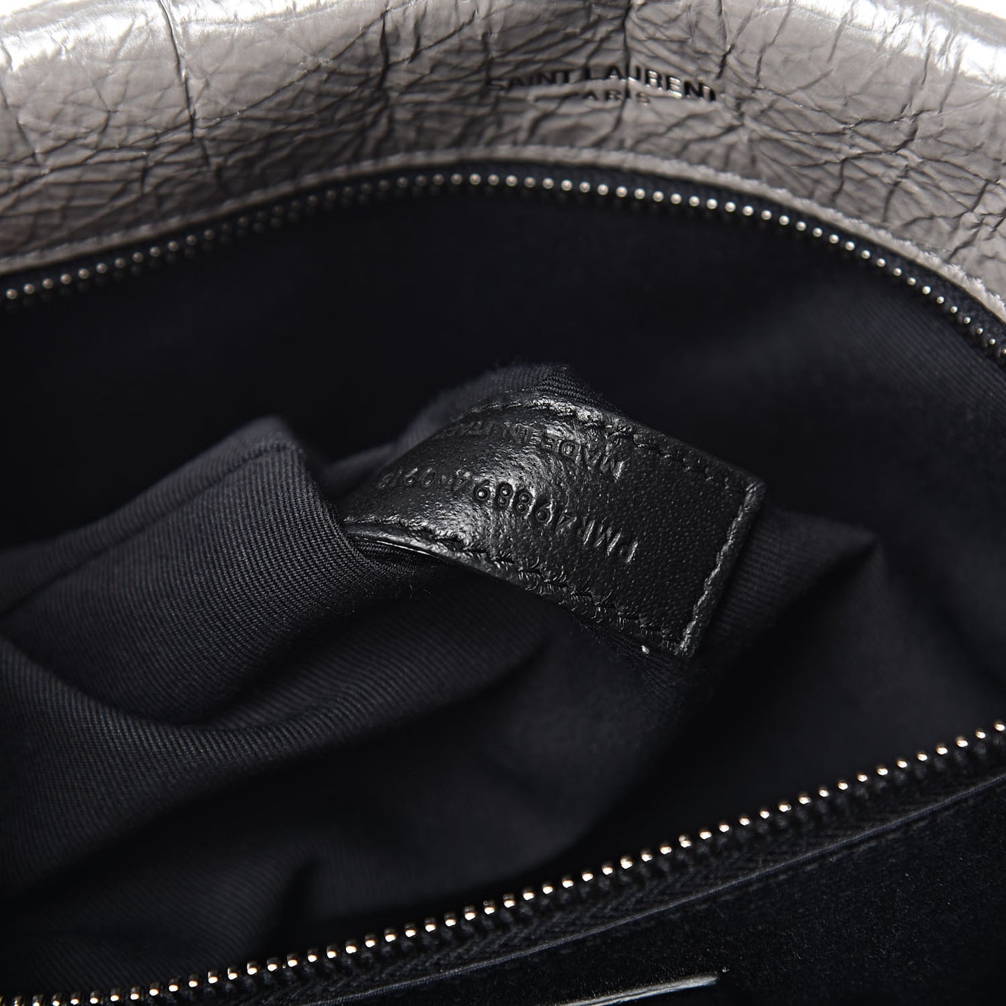 Crinkled Calfskin Matelasse Monogram Medium Niki Chain Satchel Fog