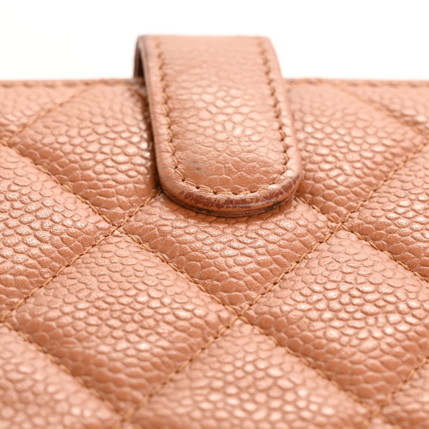 Chanel Caviar Quilted Long Flap Wallet Light Brown 14 of 19