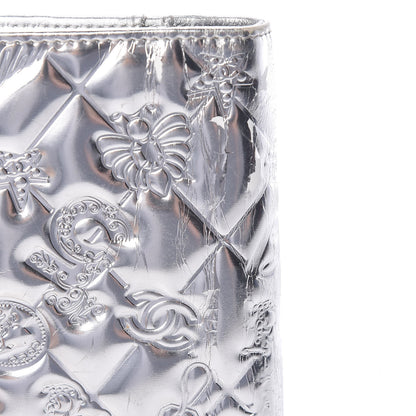 Chanel Metallic Patent Lucky Symbols Agenda Cover Silver 19 of 21