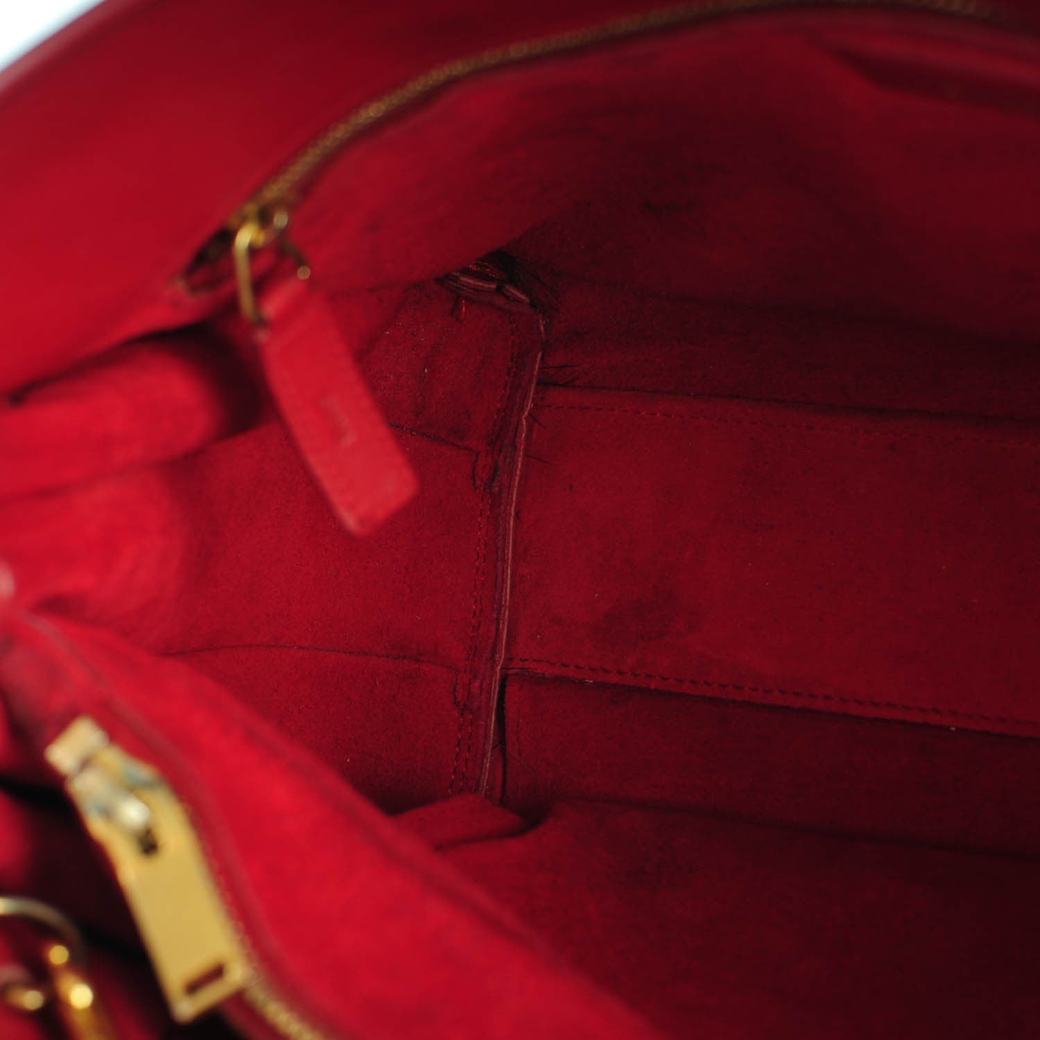 Saint Laurent Calfskin Small Sac De Jour Lipstick Red 18 of 20