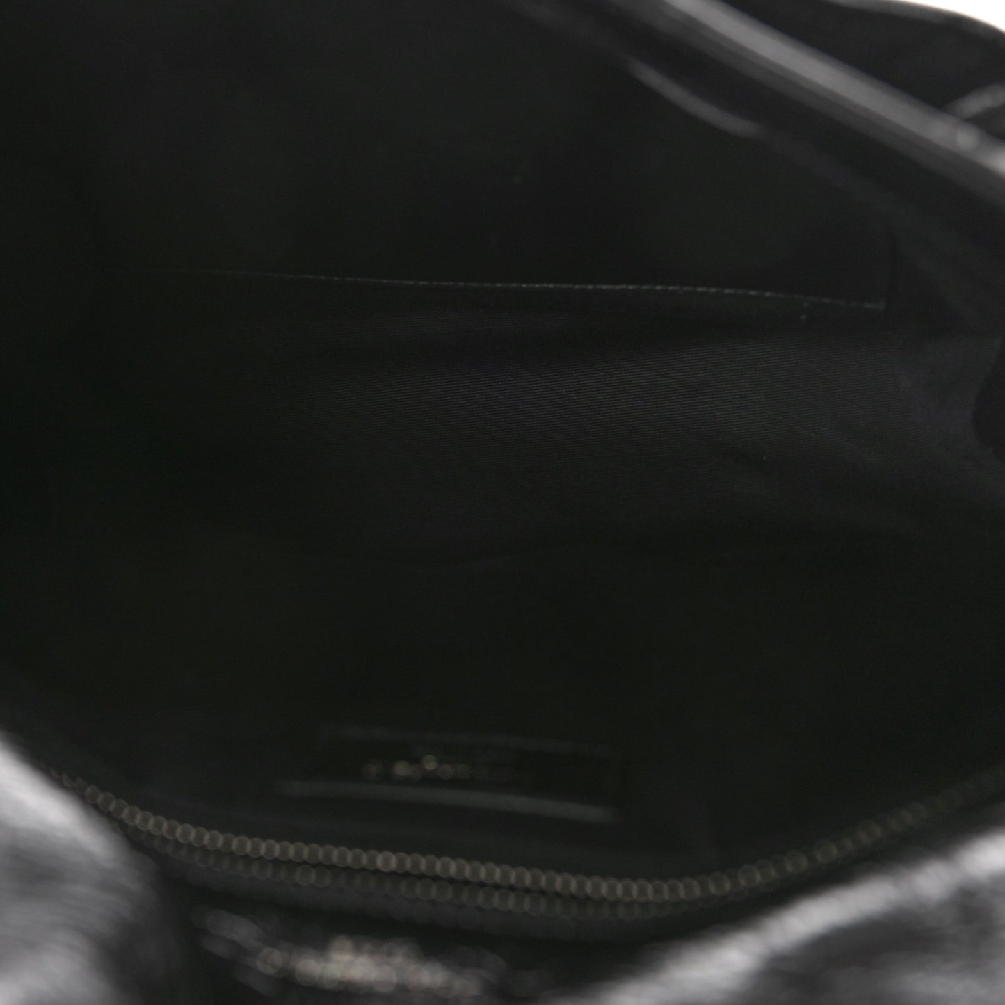 Crinkled Calfskin Matelasse Monogram Medium Niki Chain Satchel Black