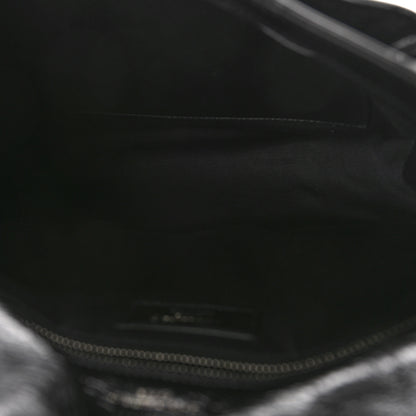 Saint Laurent Crinkled Calfskin Matelasse Monogram Medium Niki Chain Satchel Black 5 of 10