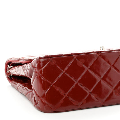 Chanel Patent Quilted Jumbo Double Flap Red 9 of 12