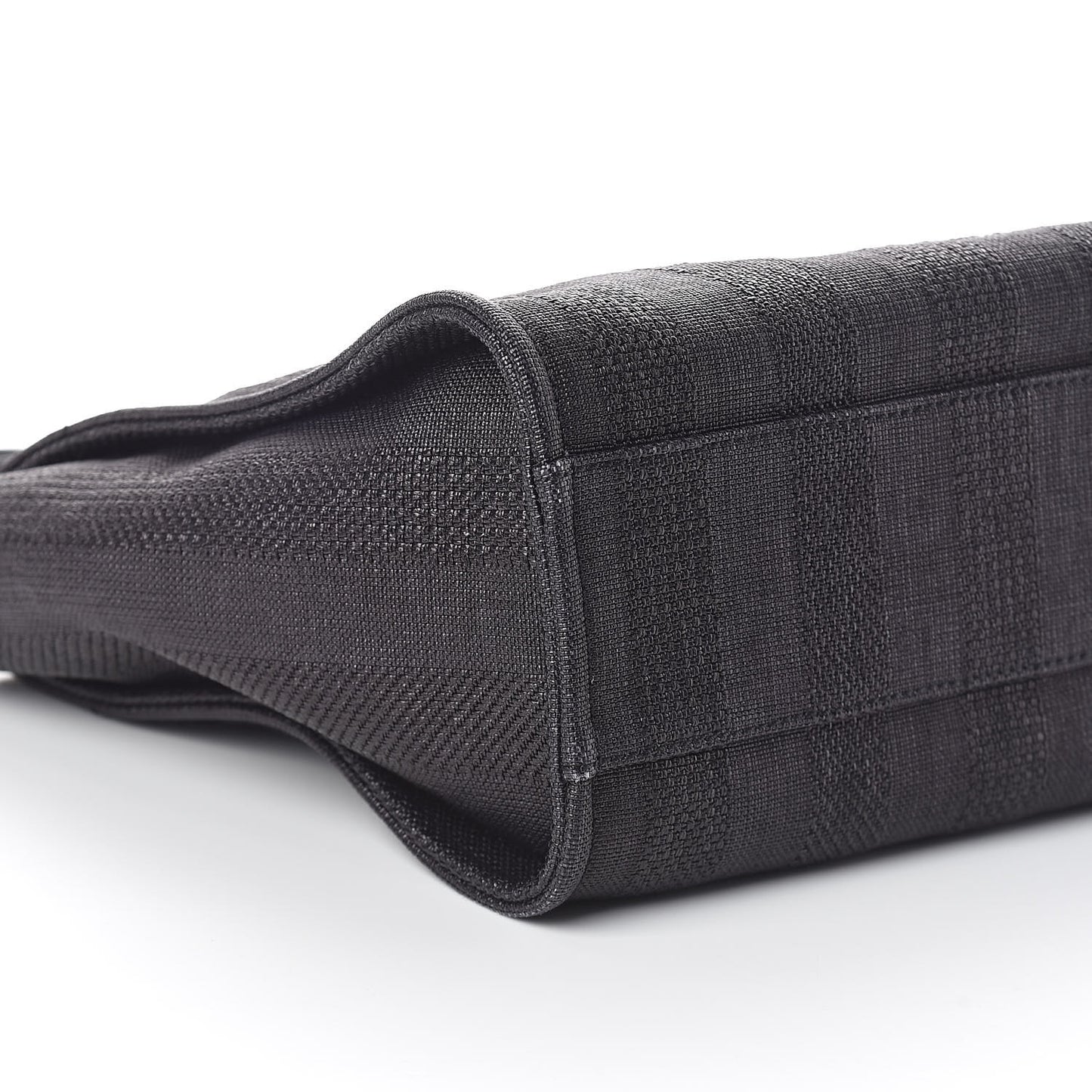 Mixed Fibers Striped Small Deauville Tote Navy Blue