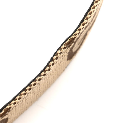 Gucci Monogram Jumbo GG Textured Dollar Calfskin Double G 40mm Belt 75 30 Camel Ebony 7 of 8
