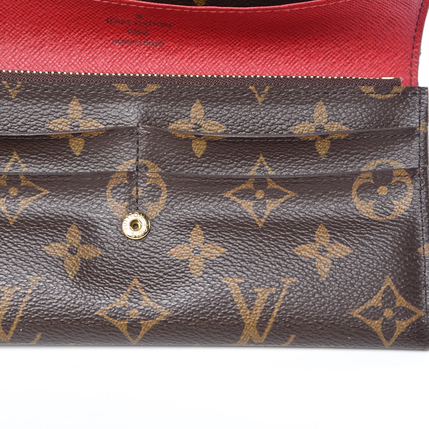 Monogram Emilie Wallet Red