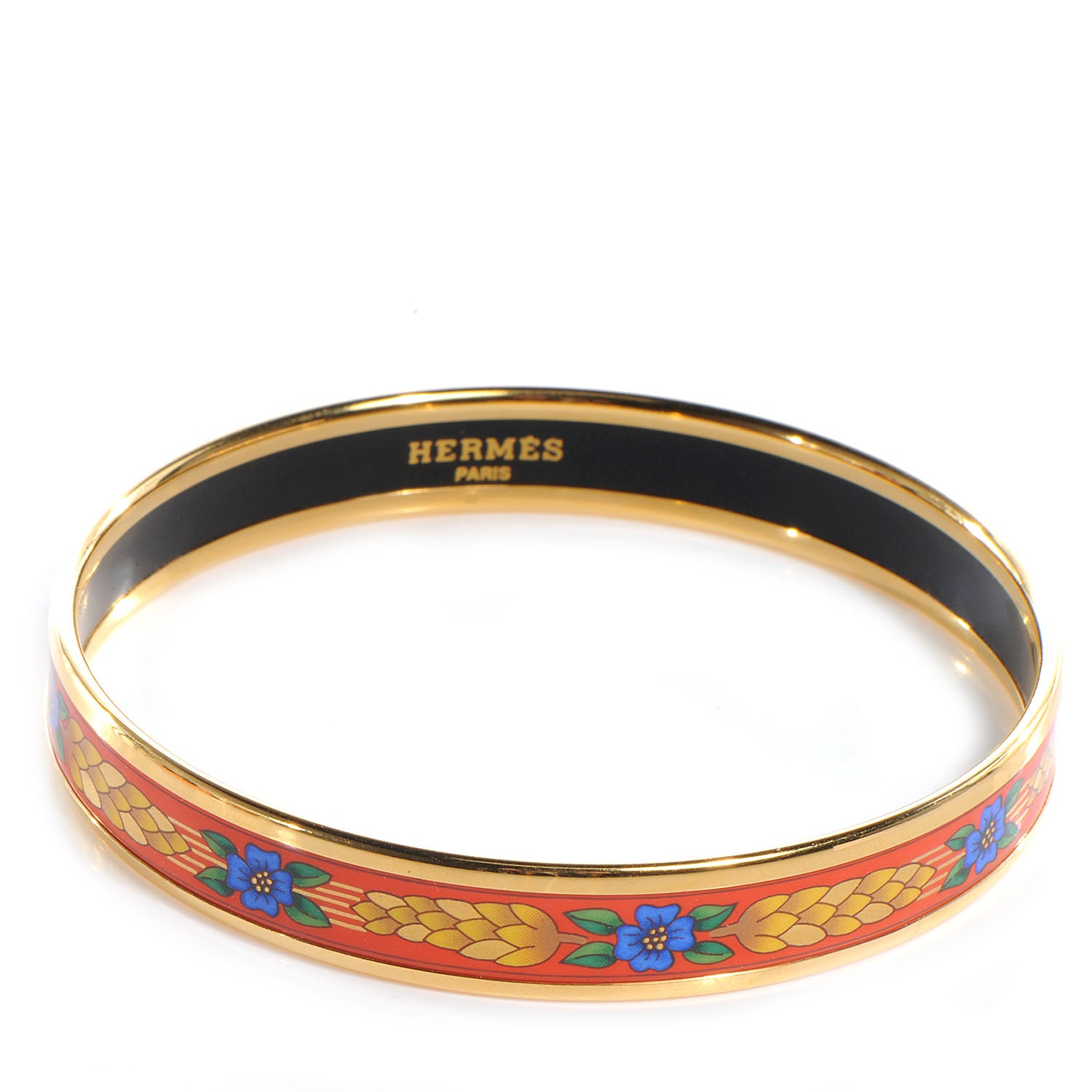 Hermes Enamel Narrow Printed Bracelet 65 1 of 6