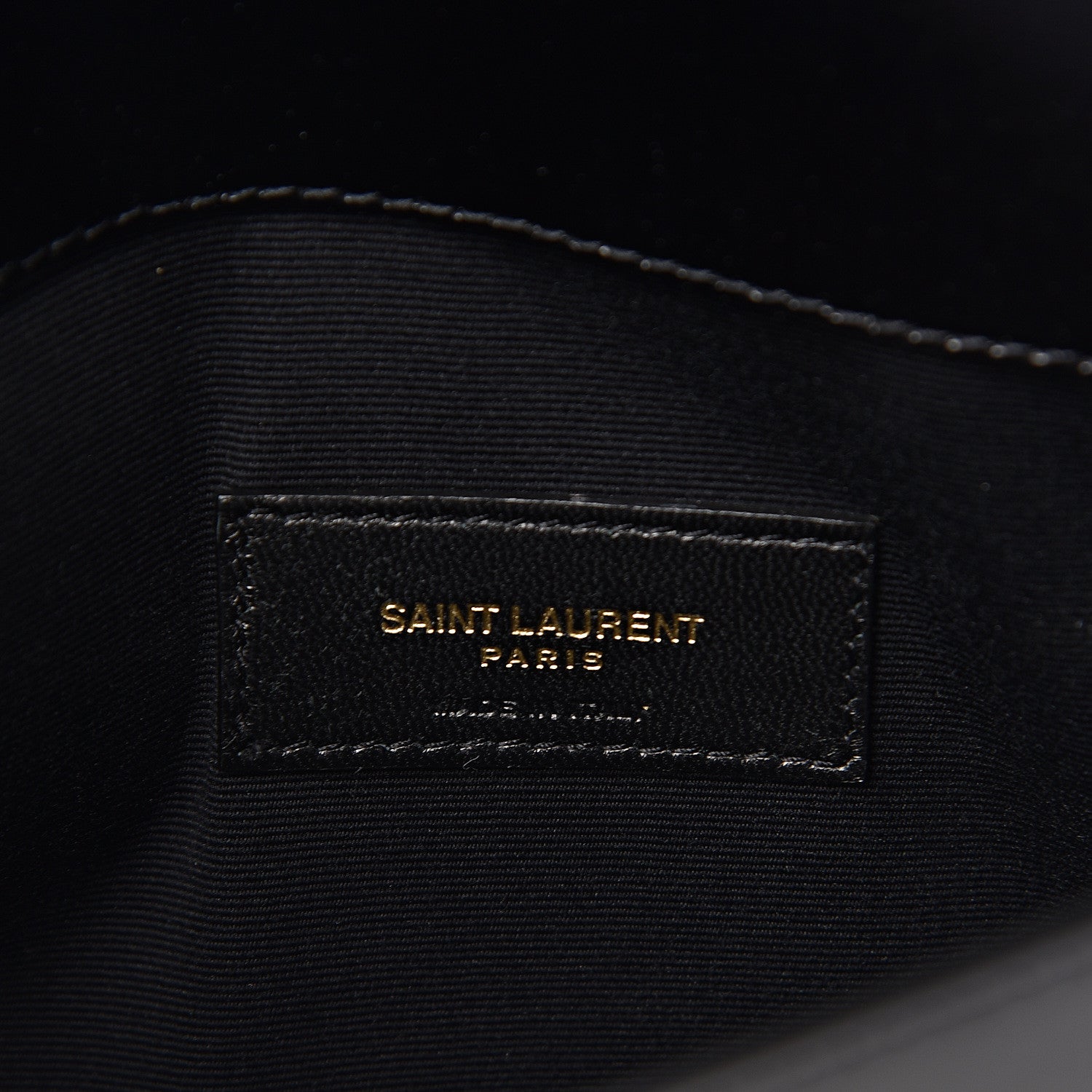Saint Laurent Smooth Shiny Calfskin Monogram Uptown Pouch Black 6 of 7