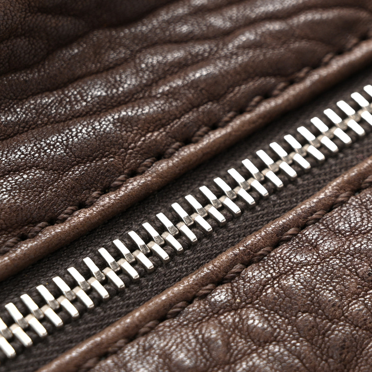 Distressed Lambskin Le Marais Bowler Brown