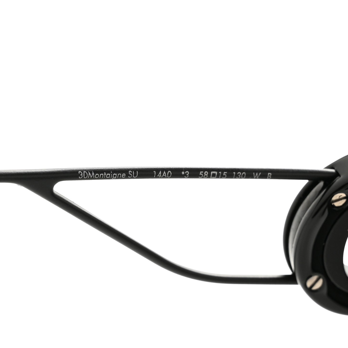 Acetate Monochrome Square 30 Montaigne SU Sunglasses Black