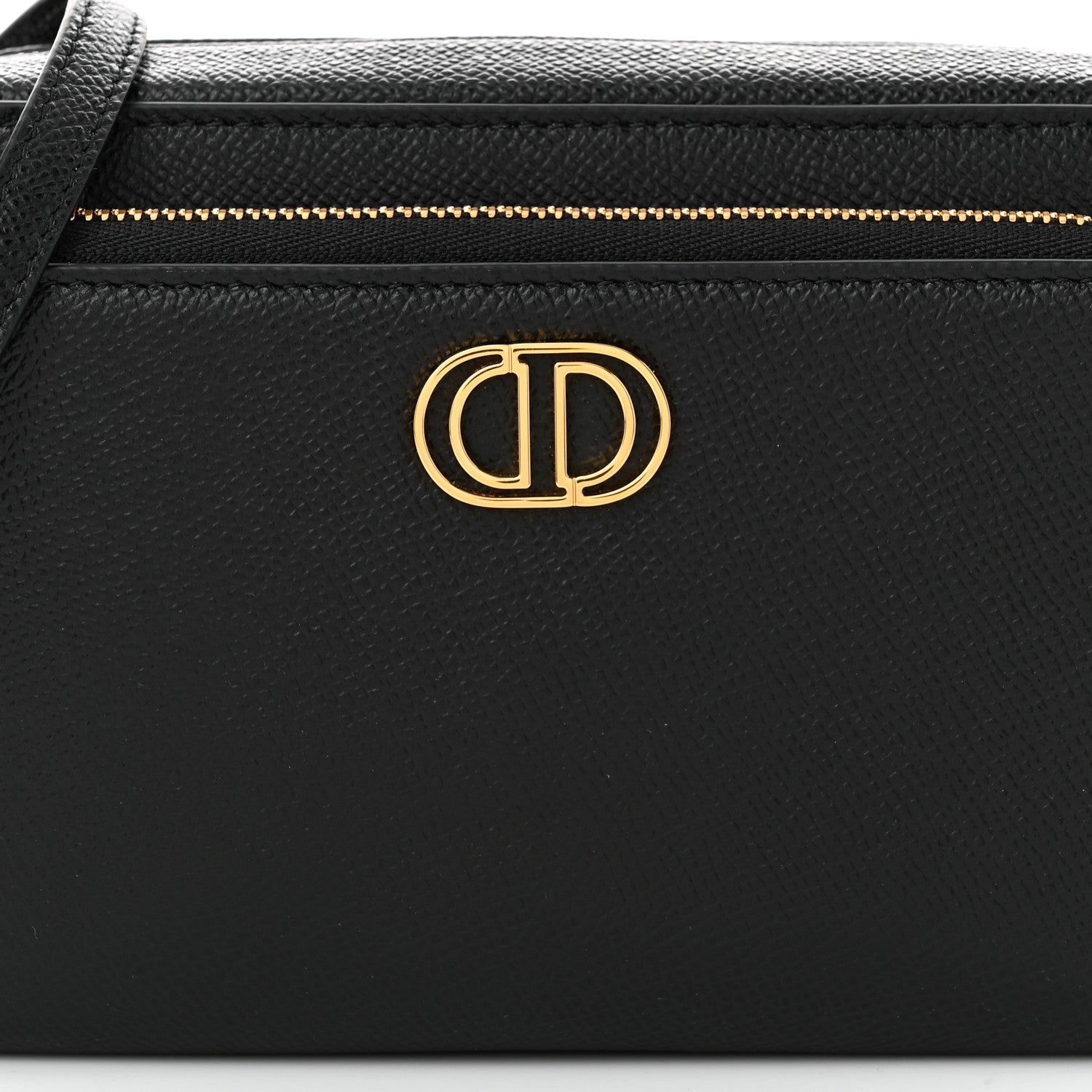 Christian Dior Grained Calfskin Caro Double Pouch Black 8 of 10