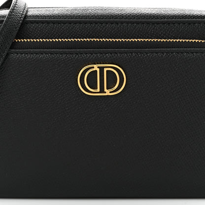 Christian Dior Grained Calfskin Caro Double Pouch Black 8 of 10
