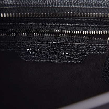 Celine Drummed Calfskin Micro Luggage Black 6 of 9