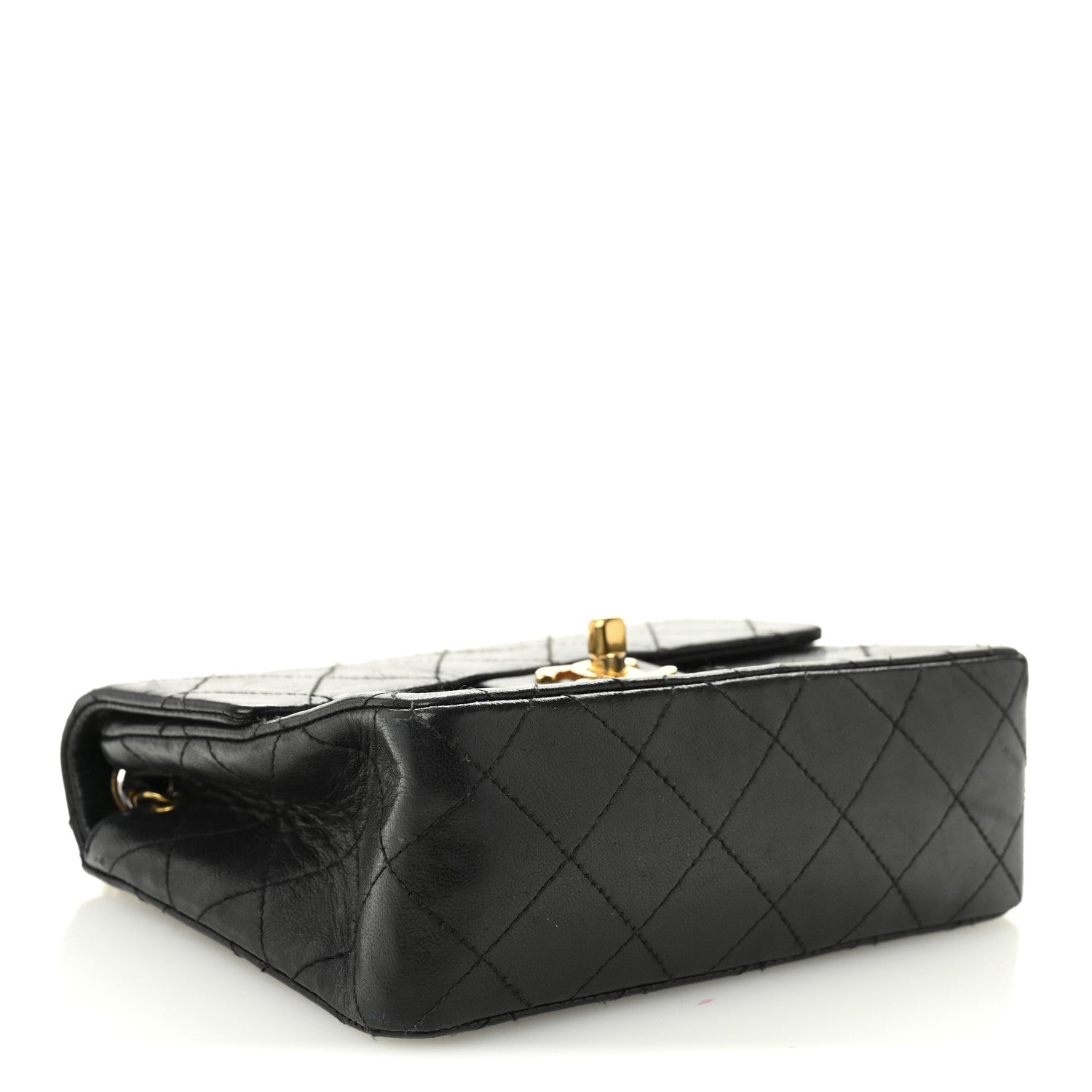 Chanel Lambskin Quilted Mini Square Flap Bag Black 4 of 15