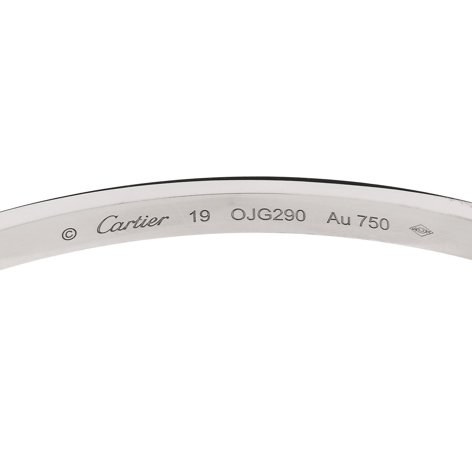 Cartier 18K White Gold Small LOVE Bracelet 19 6 of 8
