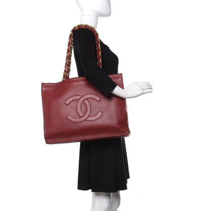 Chanel Lambskin Jumbo CC Shoulder Bag Red 2 of 11