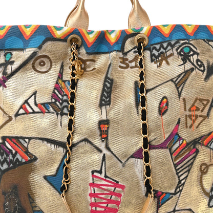 Chanel Graffiti Printed Canvas Street Spirit Tote Multicolor 8 of 12