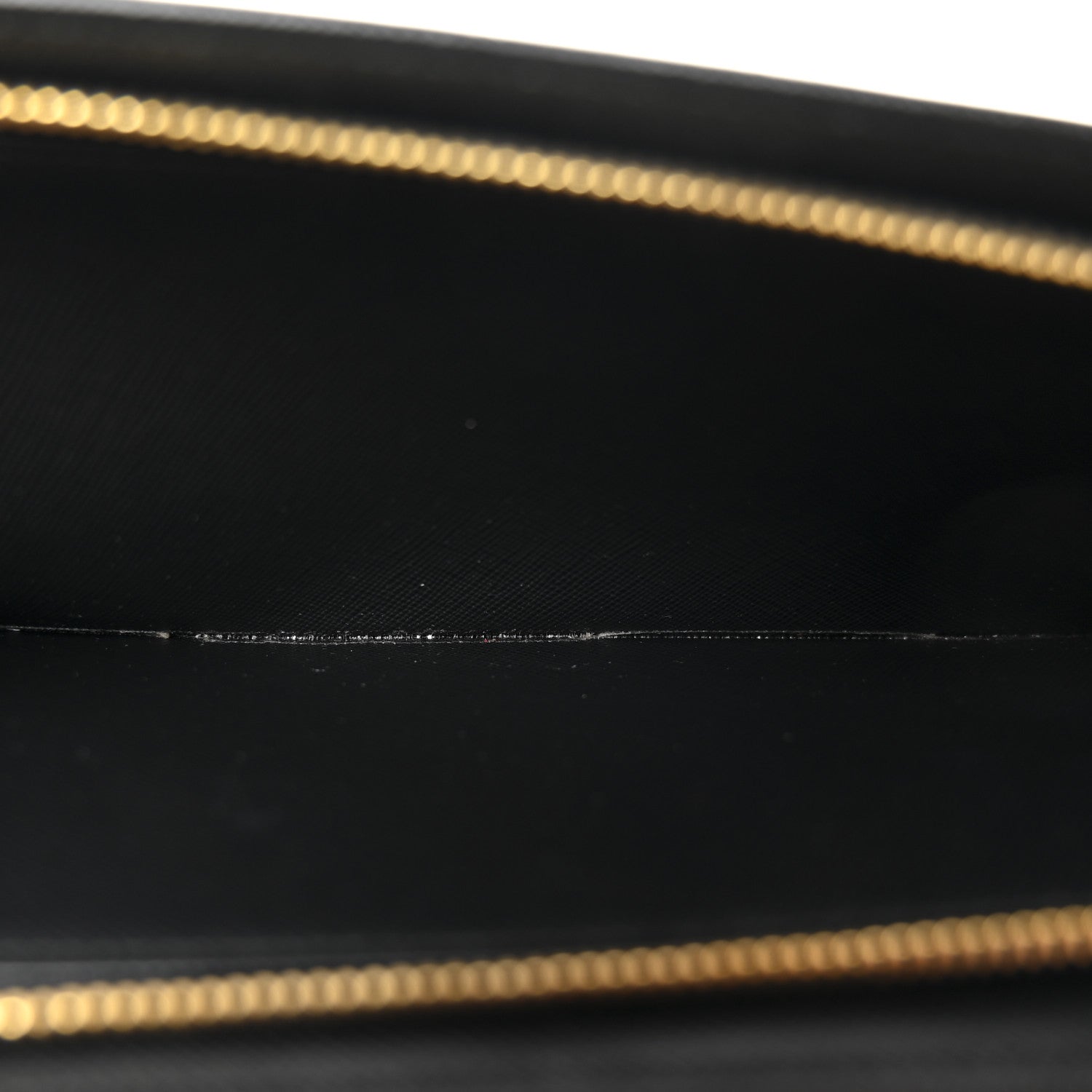 Prada Saffiano Metal Double Snap Travel Wallet Black 5 of 7