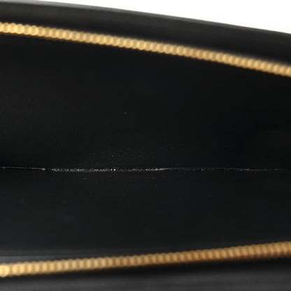 Prada Saffiano Metal Double Snap Travel Wallet Black 5 of 7