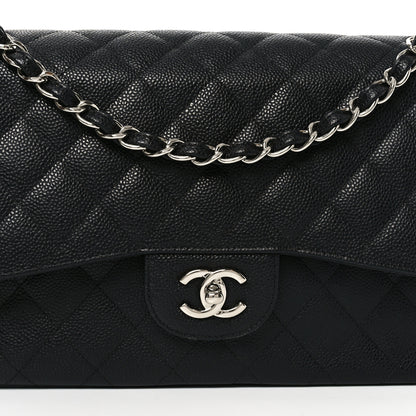 Chanel Caviar Quilted Jumbo Double Flap Black 8 of 11