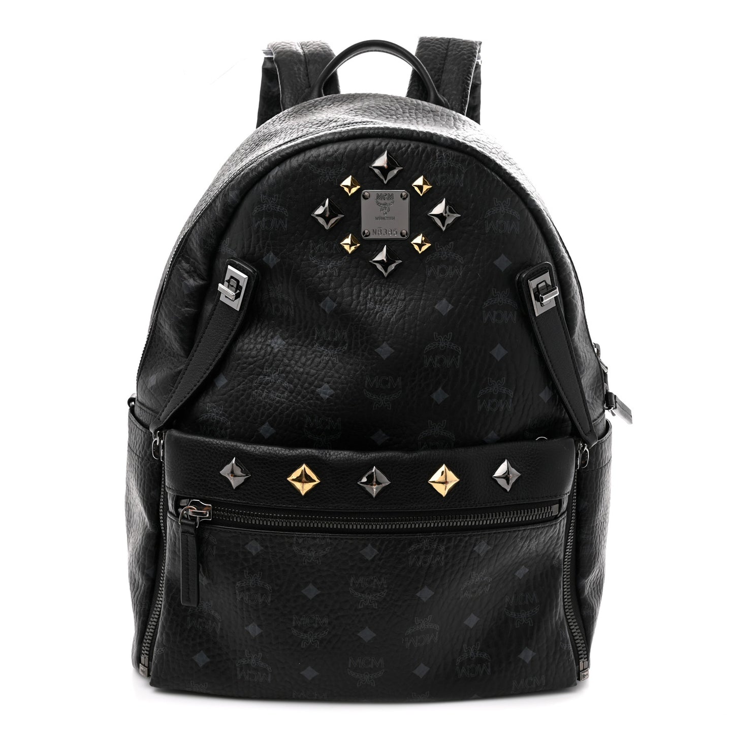 Visetos Studded Medium Dual Stark Backpack Black