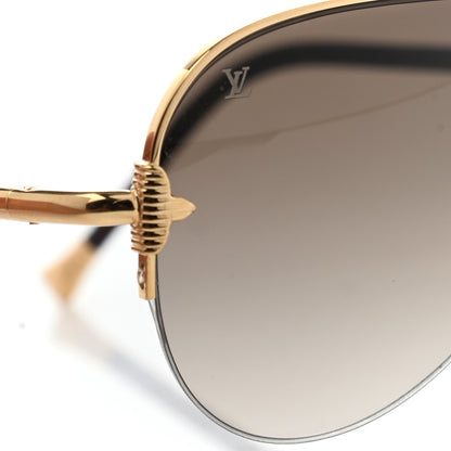 Louis Vuitton Monogram Petite Viola Pilote Aviator Sunglasses Z0571U Brown 7 of 7