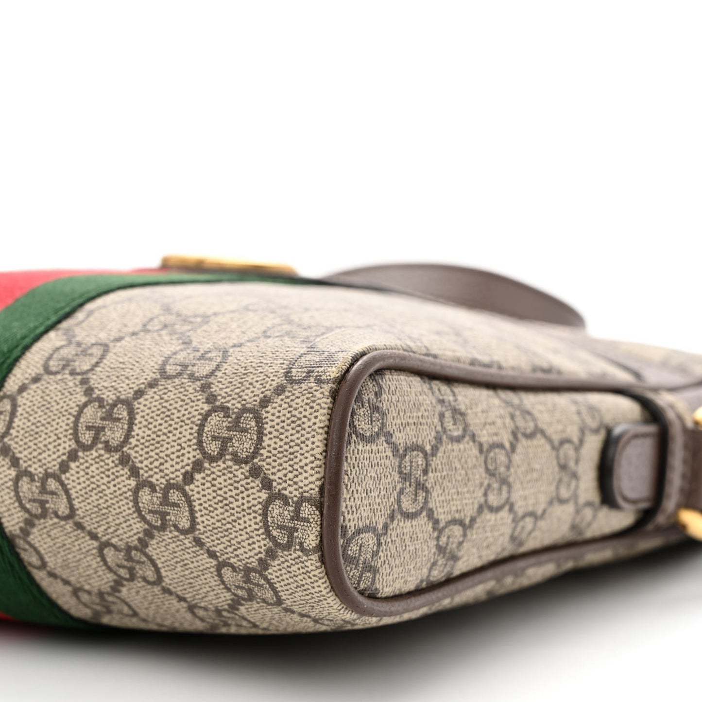 GG Supreme Monogram Web Small Ophidia Messenger Bag Brown