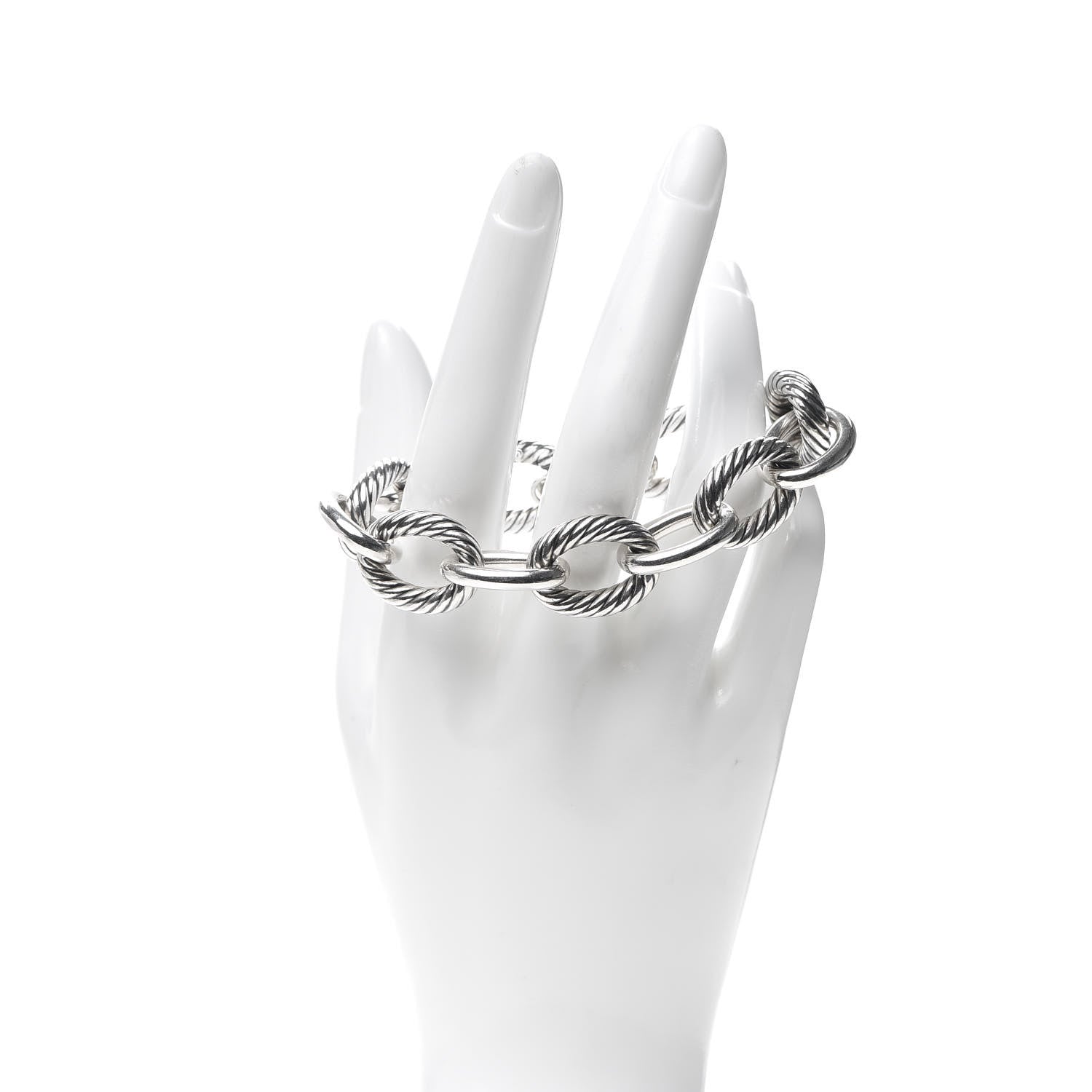 David Yurman Sterling Silver 17mm Extra Large Oval Link Bracelet 2 of 4