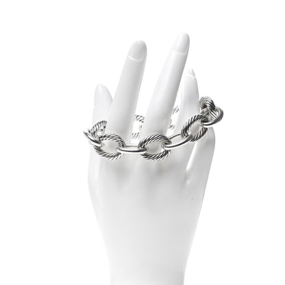 David Yurman Sterling Silver 17mm Extra Large Oval Link Bracelet 2 of 4