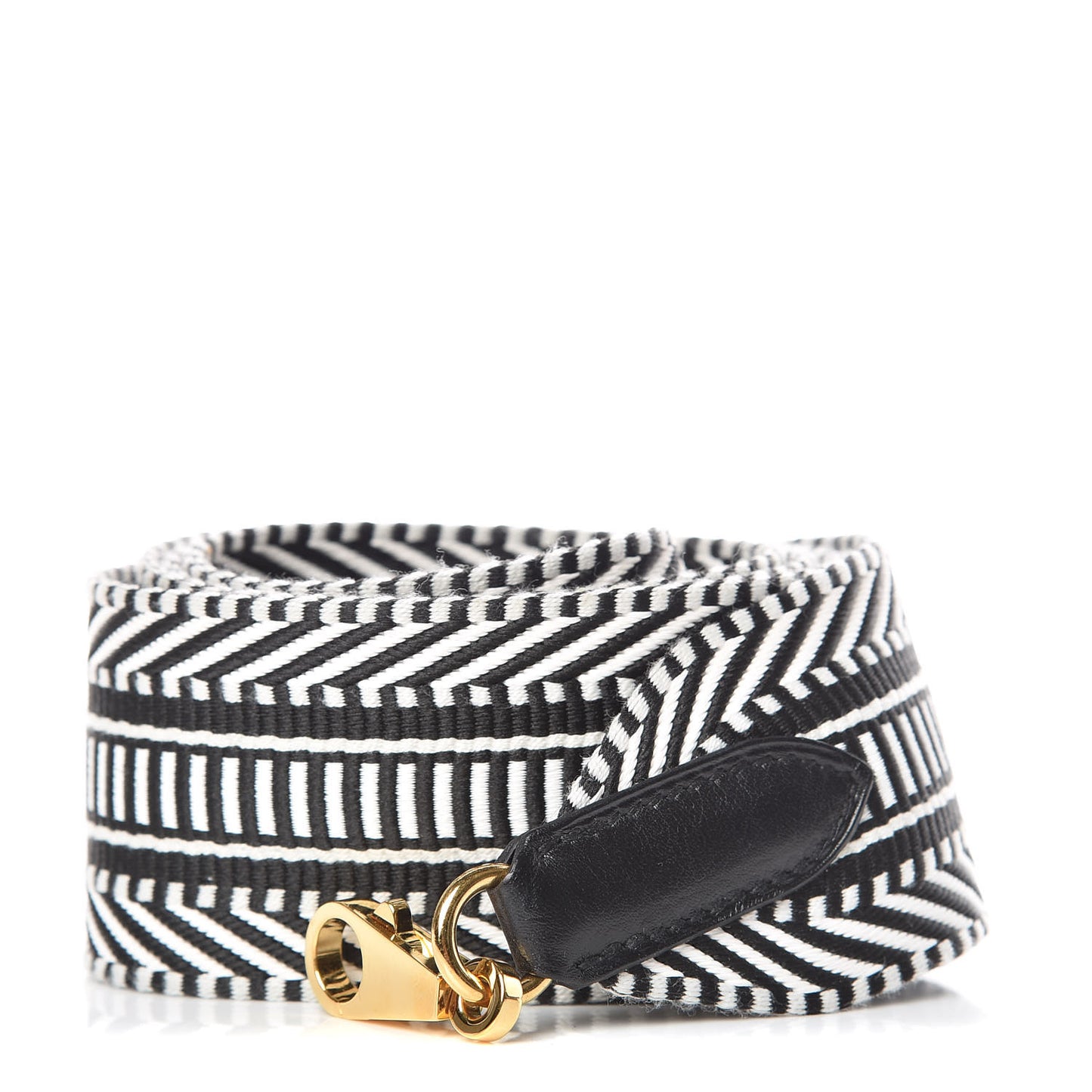 Toile Swift 50mm Sangle Cavale Shoulder Strap Black Ecru