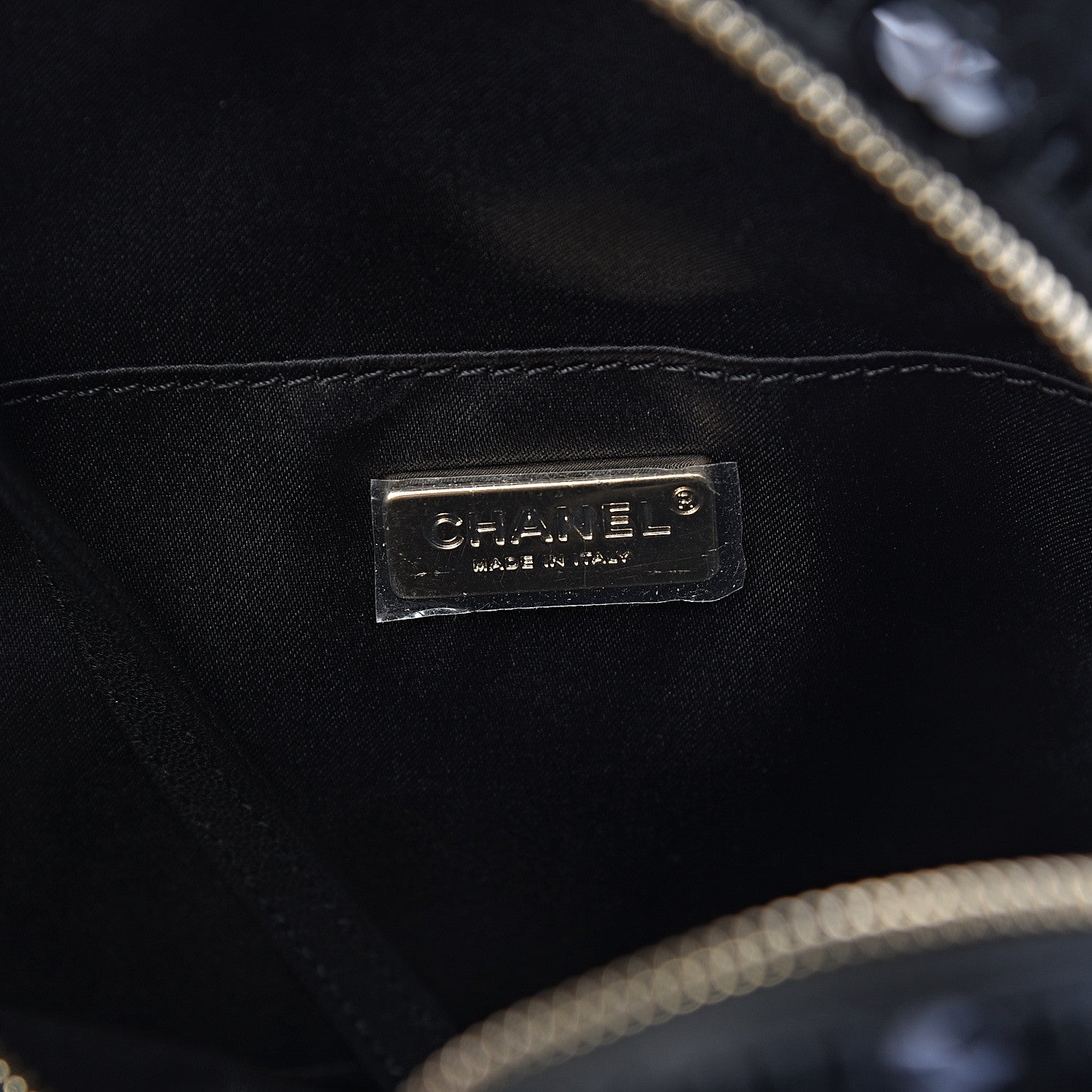 Chanel Sequin Lambskin CC Backpack Black 6 of 10