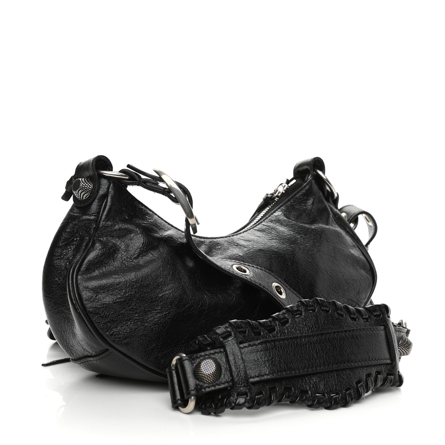 Agneau Arena Le Cagole Shoulder Bag XS Black