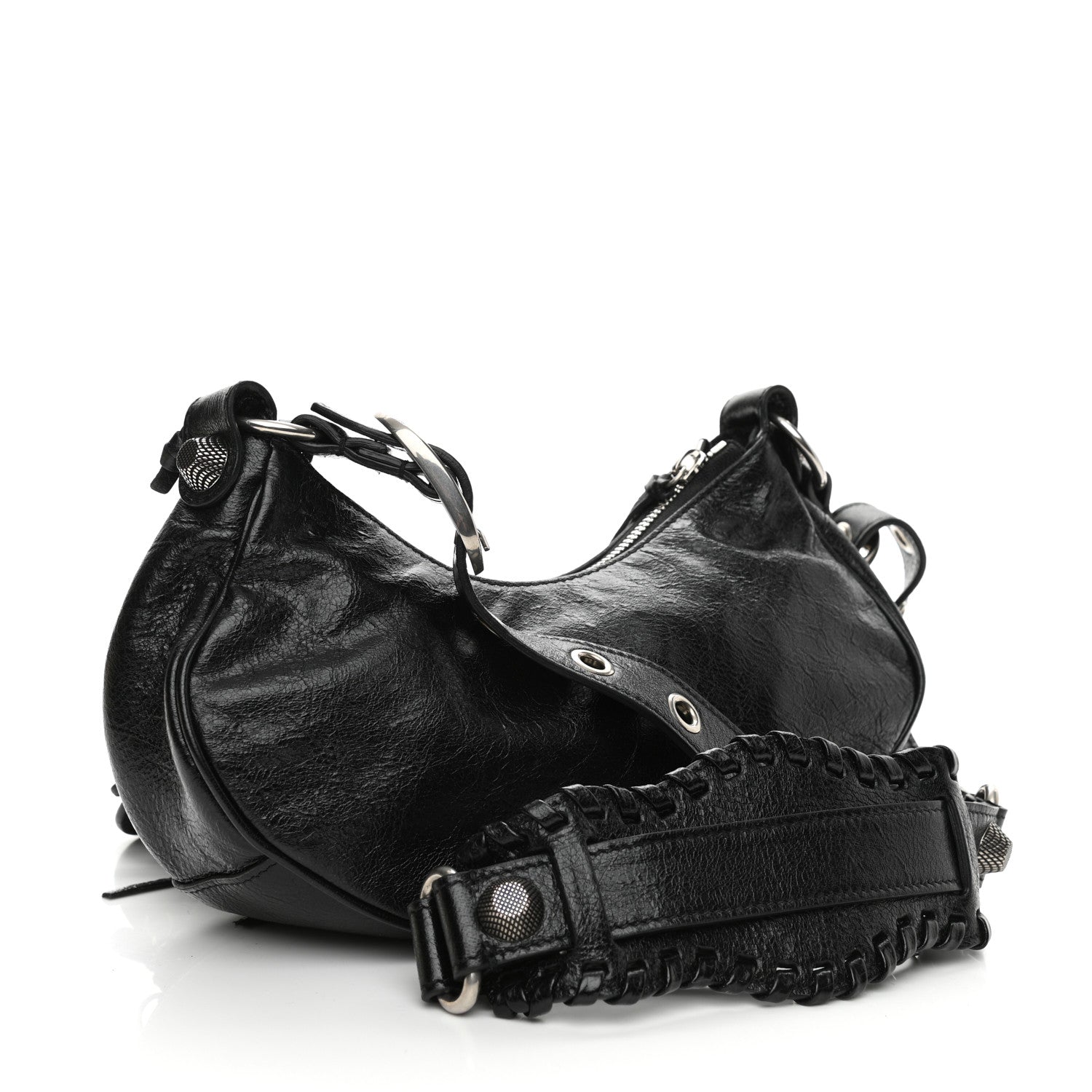 Balenciaga Agneau Arena Le Cagole Shoulder Bag XS Black 3 of 12