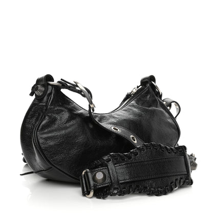 Balenciaga Agneau Arena Le Cagole Shoulder Bag XS Black 3 of 12
