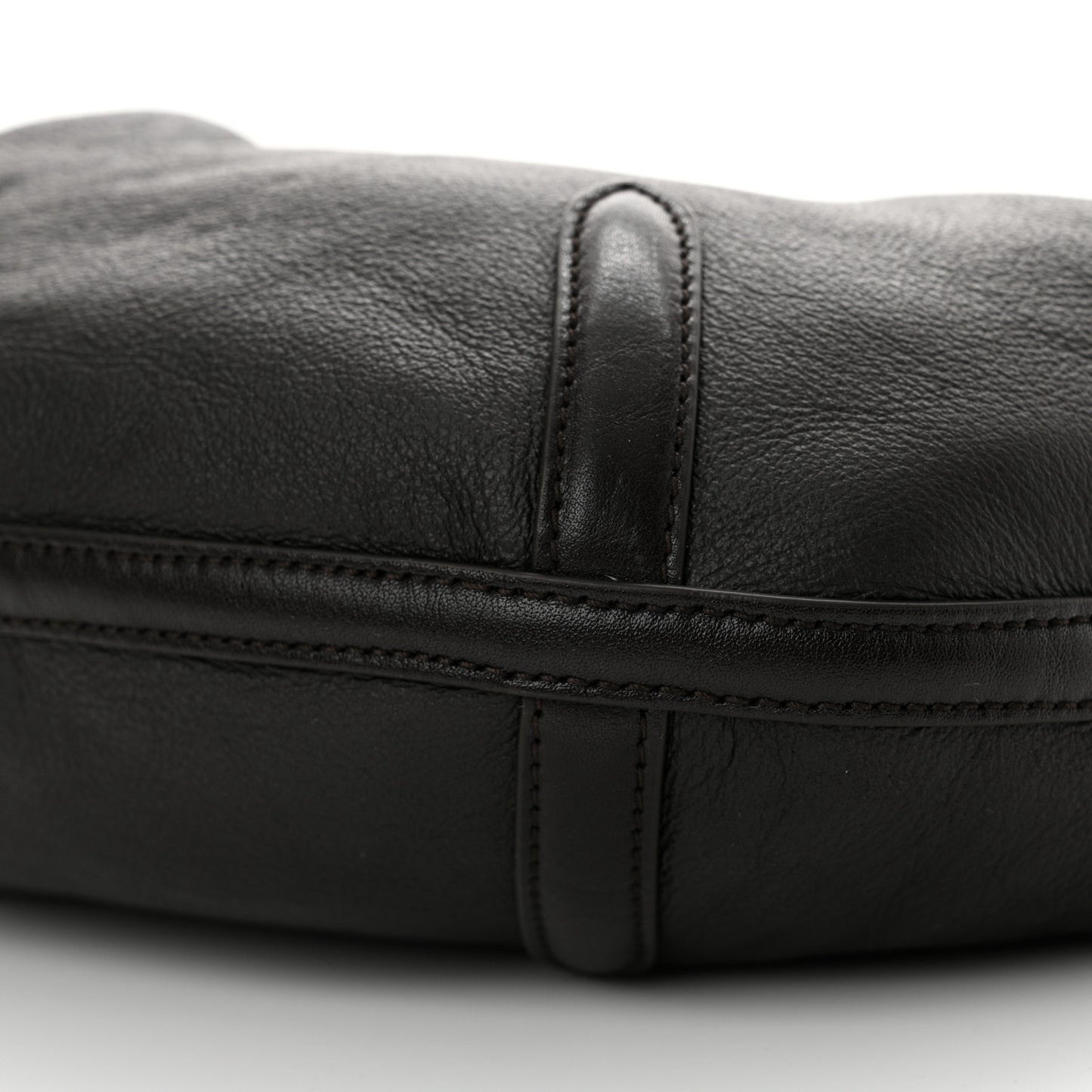 Calfskin Shearling Aviator Mini Jodie Dark Brown Fondant