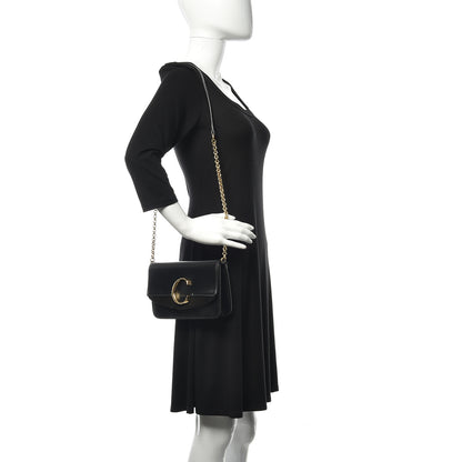 Chloe Calfskin Suede C Clutch With Chain Black 2 of 10