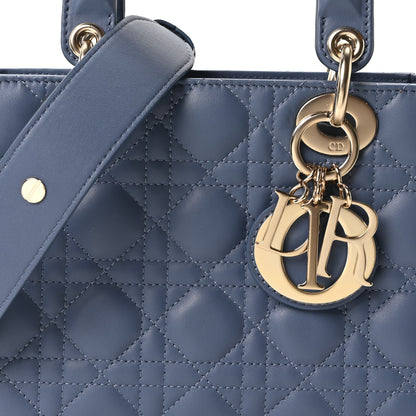Christian Dior Lambskin Cannage Small My ABCDior Lady Dior Blue 8 of 11
