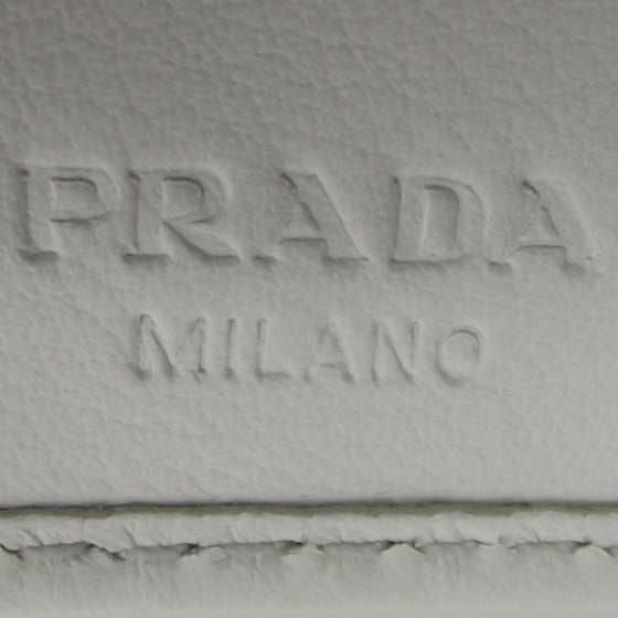 Leather Logo Wallet White