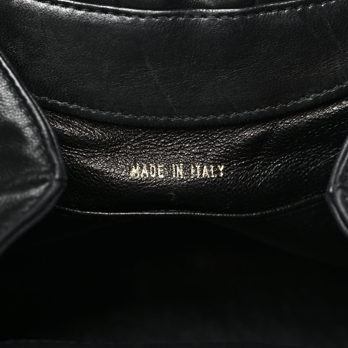 Lambskin Camelia Round Handle Mini Bag Black