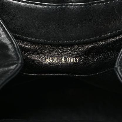 Chanel Lambskin Camelia Round Handle Mini Bag Black 8 of 13